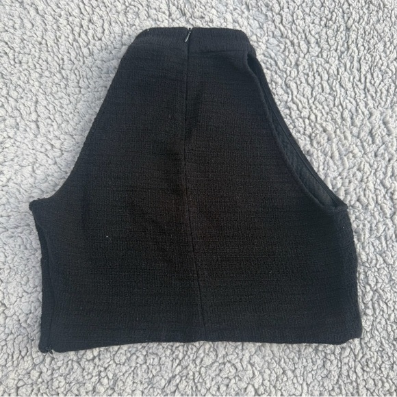 Zara black high neck crop top - Picture 2 of 3
